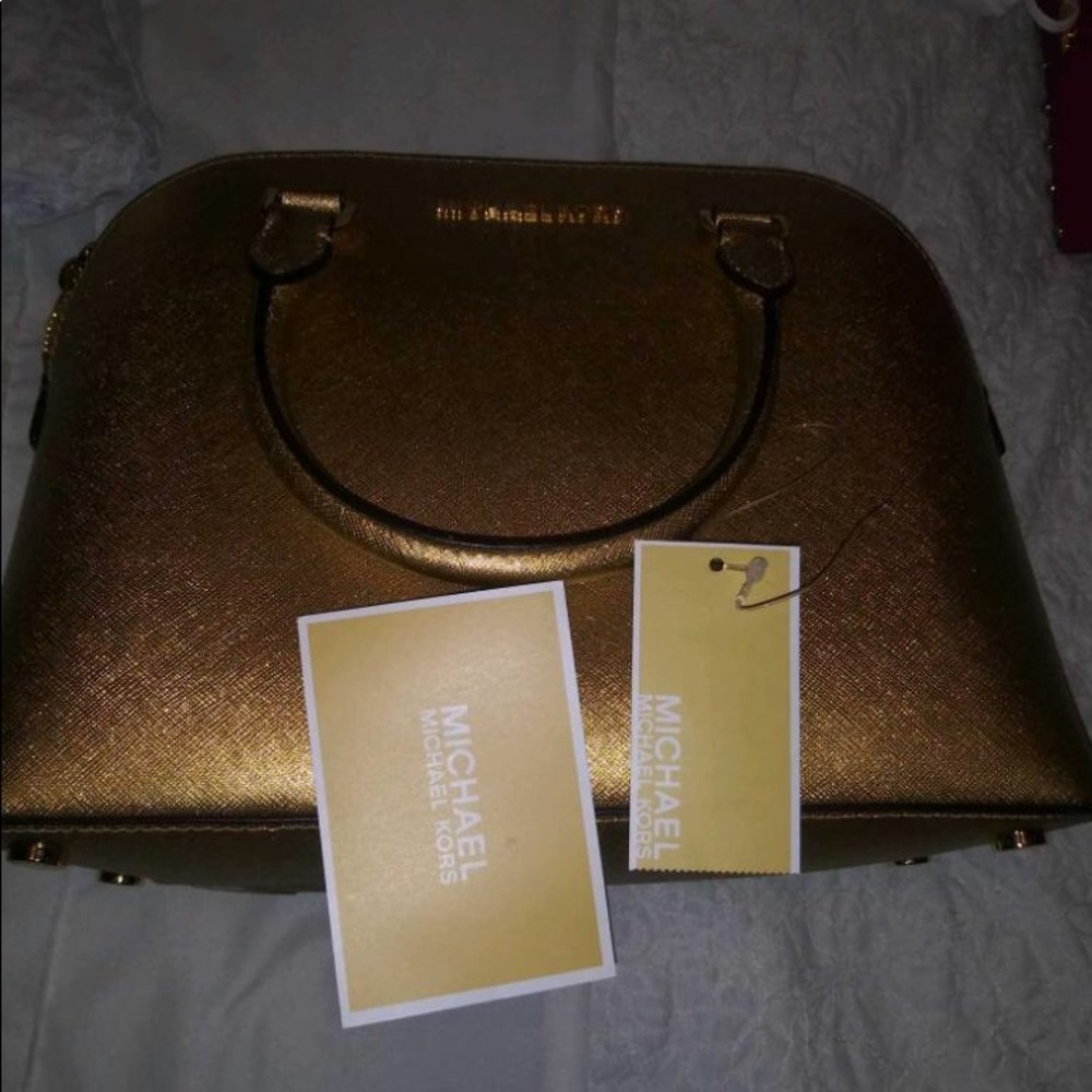 Gold Michael Kors Handbag